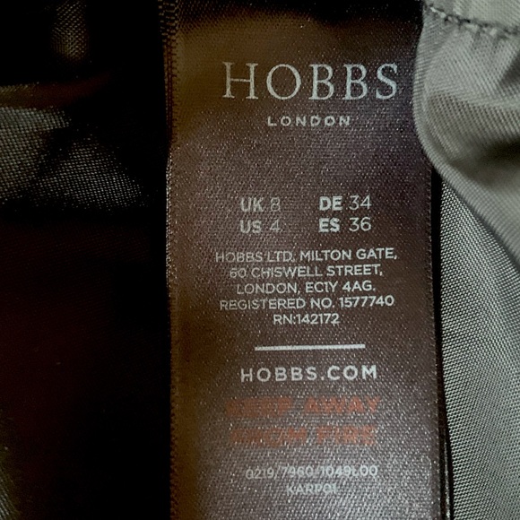 Hobbs London Moon Black White Wool Skirt Classic A-Line Above Knee UK 8 US 4 EUC - Picture 4 of 7